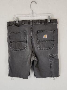Carhartt Cutoff Shorts Size 34 Waist Charcoal Gray Color